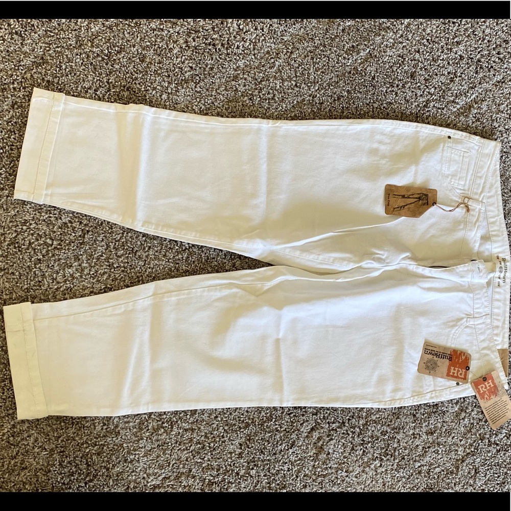 NWT white crop jeans